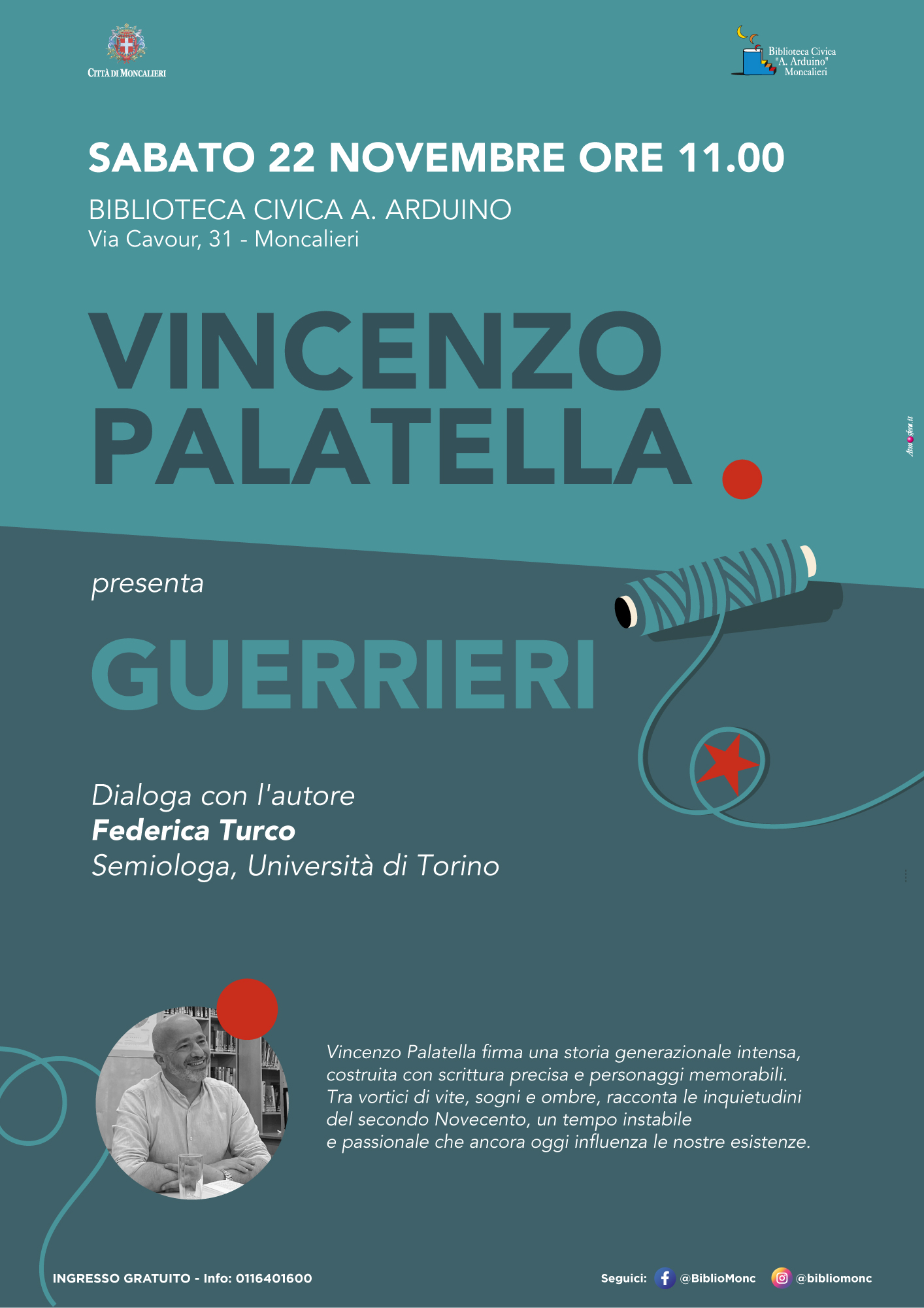 Guerrieri alla biblioteca A. Arduino di Moncalieri (22/11)